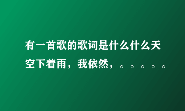 有一首歌的歌词是什么什么天空下着雨，我依然，。。。。。