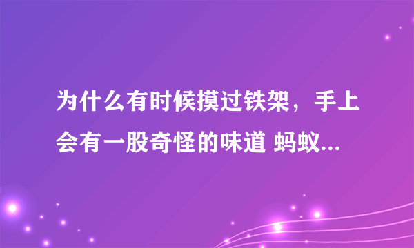 为什么有时候摸过铁架，手上会有一股奇怪的味道 蚂蚁庄园10月29日答案最新