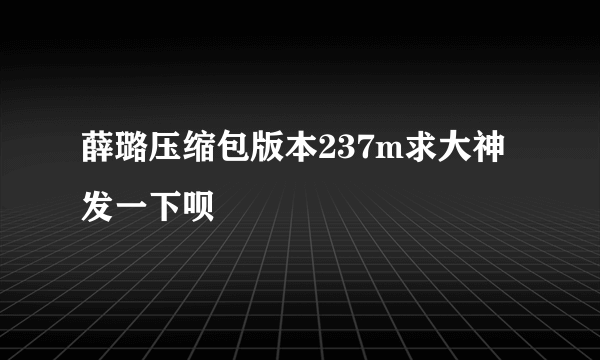 薛璐压缩包版本237m求大神发一下呗