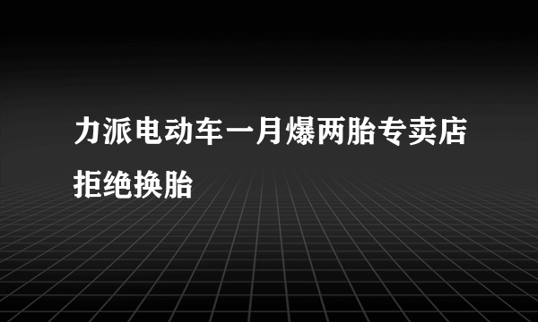 力派电动车一月爆两胎专卖店拒绝换胎