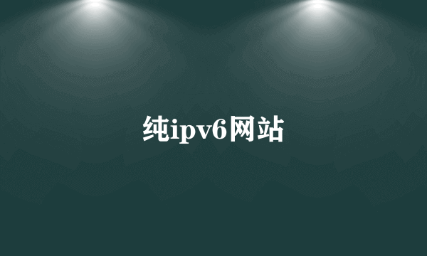 纯ipv6网站