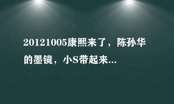 20121005康熙来了，陈孙华的墨镜，小S带起来摇头的那个，求牌子的名字？？？