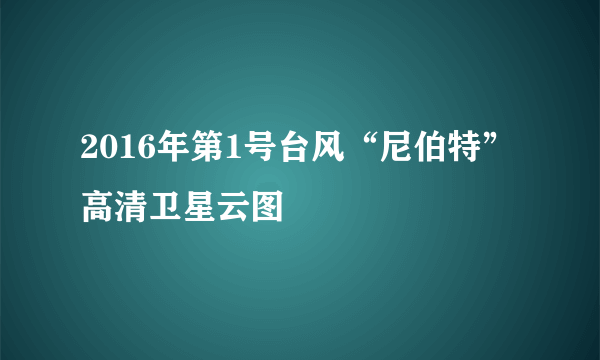 2016年第1号台风“尼伯特”高清卫星云图