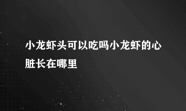 小龙虾头可以吃吗小龙虾的心脏长在哪里