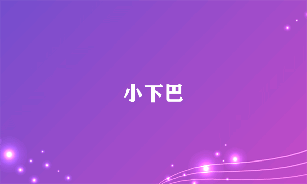 小下巴