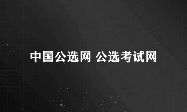 中国公选网 公选考试网