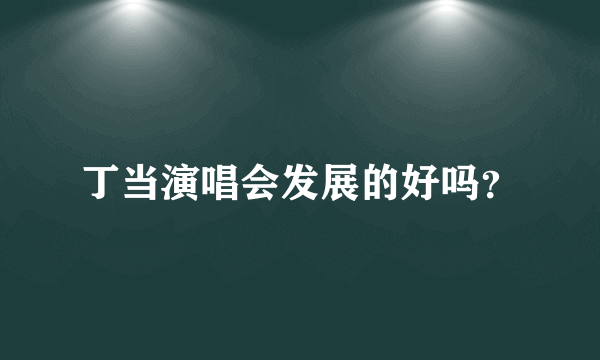 丁当演唱会发展的好吗？