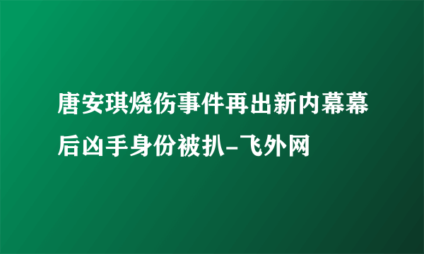 唐安琪烧伤事件再出新内幕幕后凶手身份被扒-飞外网