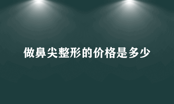 做鼻尖整形的价格是多少