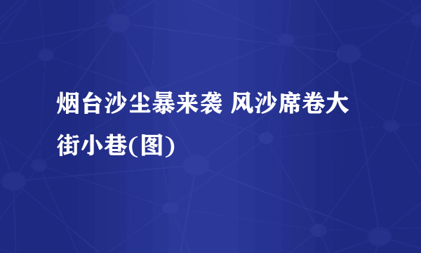 烟台沙尘暴来袭 风沙席卷大街小巷(图)