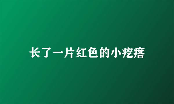 长了一片红色的小疙瘩