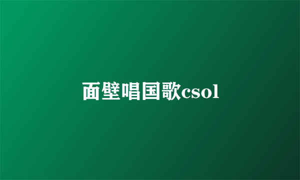 面壁唱国歌csol