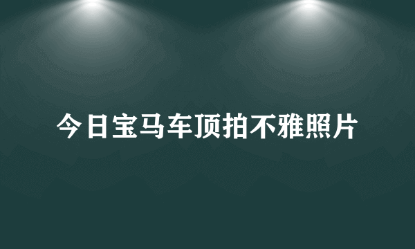 今日宝马车顶拍不雅照片