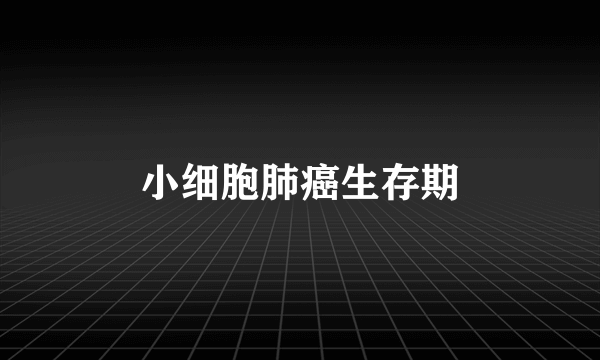 小细胞肺癌生存期