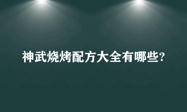 神武烧烤配方大全有哪些?