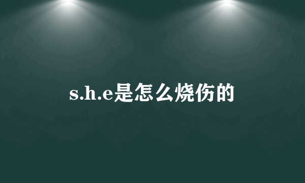 s.h.e是怎么烧伤的