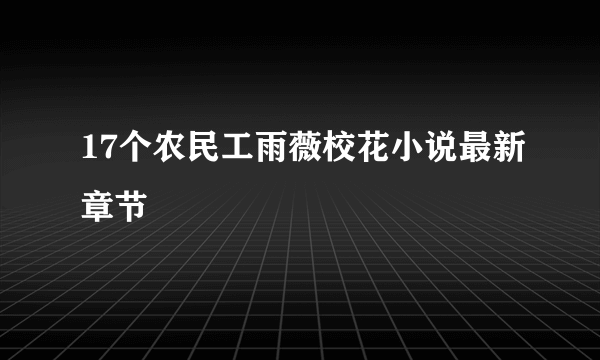 17个农民工雨薇校花小说最新章节