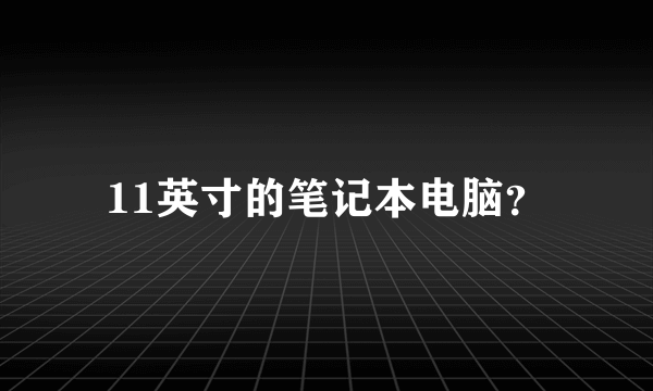 11英寸的笔记本电脑？