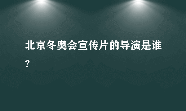 北京冬奥会宣传片的导演是谁?