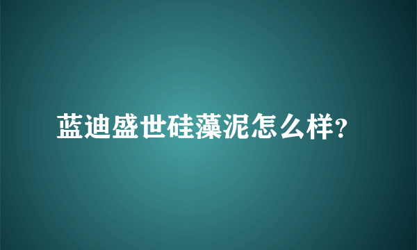 蓝迪盛世硅藻泥怎么样？