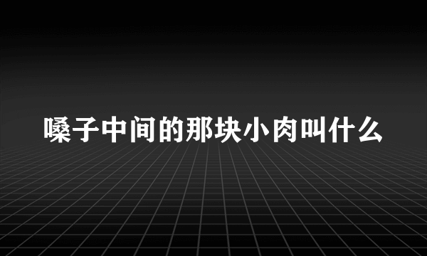 嗓子中间的那块小肉叫什么