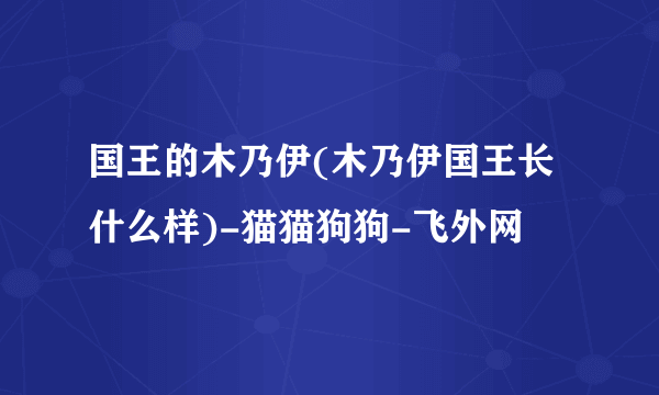 国王的木乃伊(木乃伊国王长什么样)-猫猫狗狗-飞外网