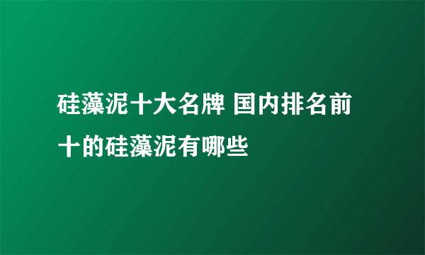 硅藻泥十大名牌 国内排名前十的硅藻泥有哪些