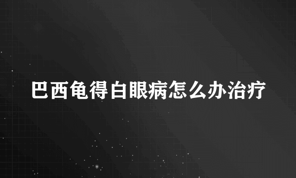 巴西龟得白眼病怎么办治疗