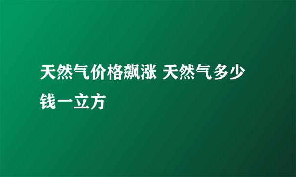 天然气价格飙涨 天然气多少钱一立方