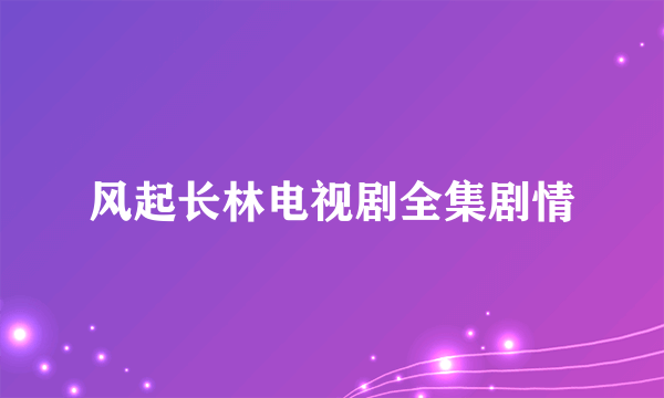 风起长林电视剧全集剧情