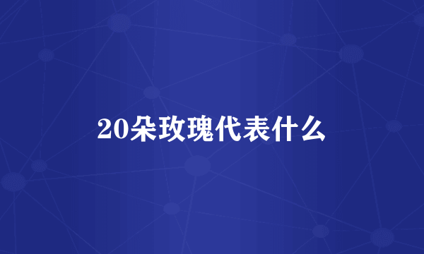 20朵玫瑰代表什么