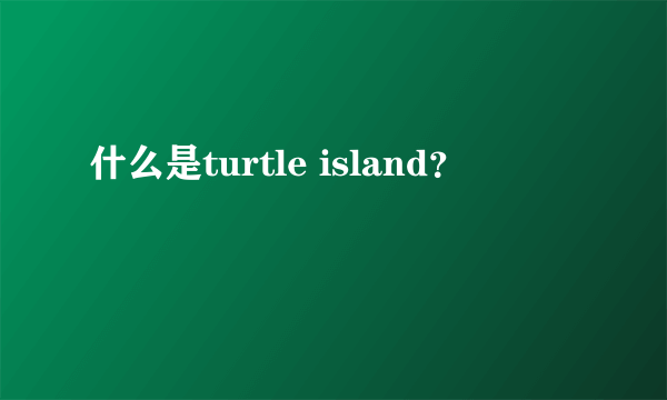 什么是turtle island？