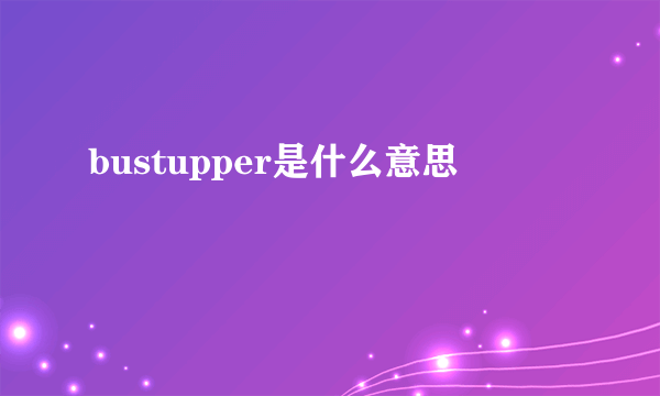 bustupper是什么意思