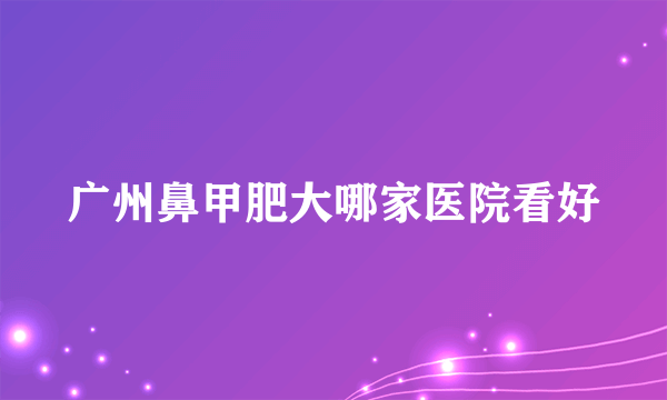 广州鼻甲肥大哪家医院看好