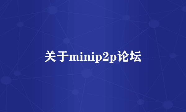 关于minip2p论坛