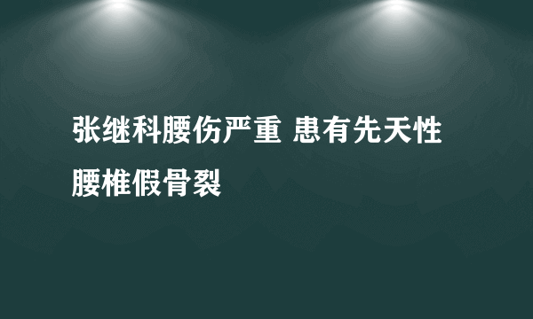 张继科腰伤严重 患有先天性腰椎假骨裂