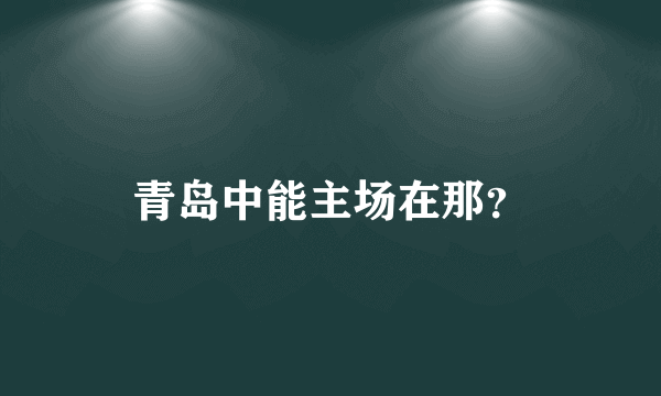 青岛中能主场在那？