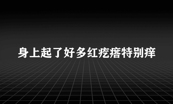 身上起了好多红疙瘩特别痒