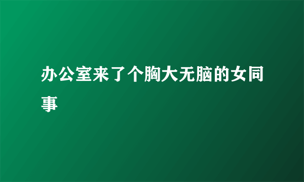 办公室来了个胸大无脑的女同事