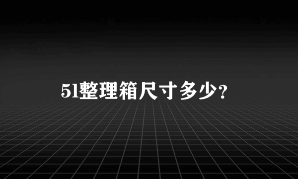 5l整理箱尺寸多少？