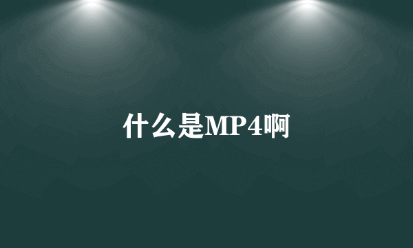 什么是MP4啊