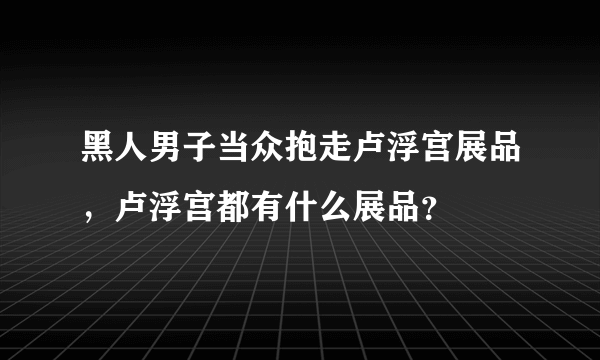 黑人男子当众抱走卢浮宫展品，卢浮宫都有什么展品？