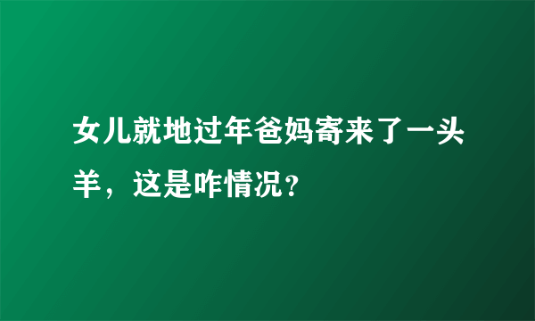 女儿就地过年爸妈寄来了一头羊，这是咋情况？