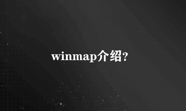 winmap介绍？