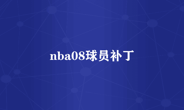 nba08球员补丁