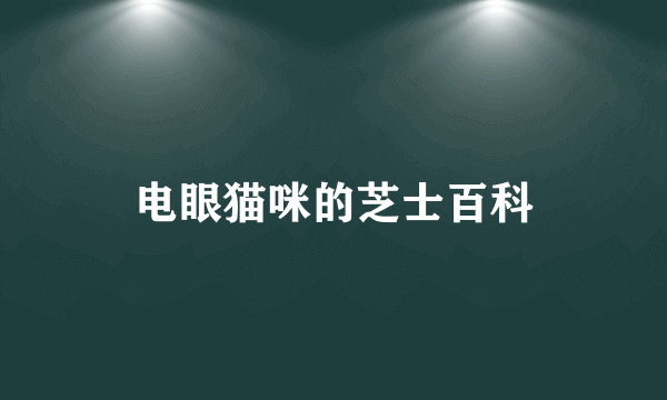 电眼猫咪的芝士百科