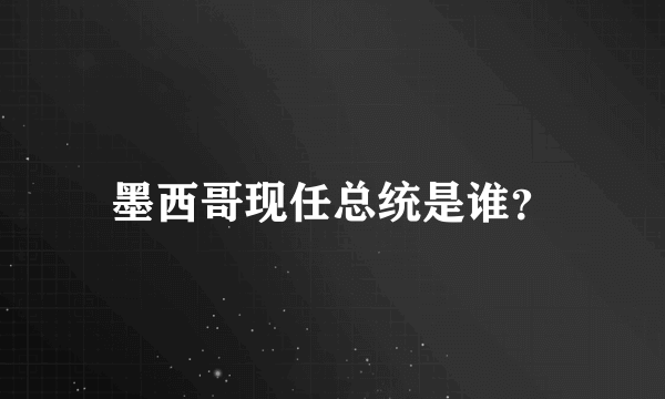 墨西哥现任总统是谁？