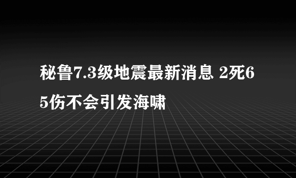 秘鲁7.3级地震最新消息 2死65伤不会引发海啸