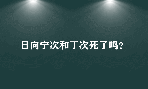 日向宁次和丁次死了吗？