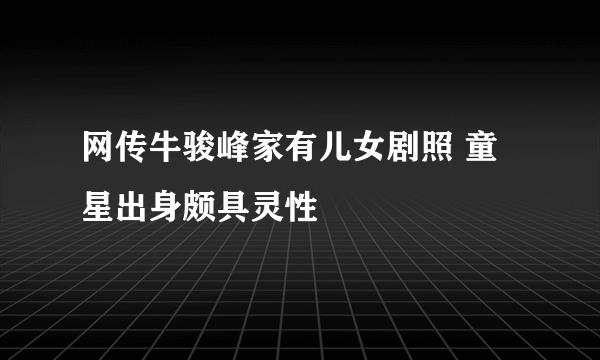 网传牛骏峰家有儿女剧照 童星出身颇具灵性